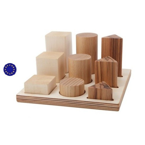 Puzzle des formes à encastrer, jouet en bois naturel steiner waldorf et montessori de wooden story