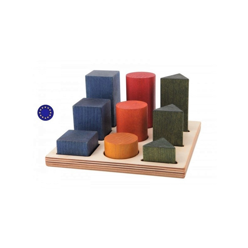Puzzle des formes colorées à encastrer XL, rainbow, jouet en bois montessori wooden story