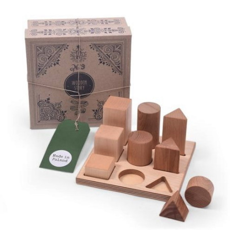 Puzzle des formes à encastrer, jouet en bois naturel steiner waldorf et montessori de wooden story