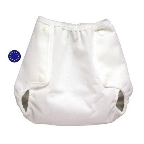 Culotte de protection Vento blanc à pression pour couches lavables, Popolini