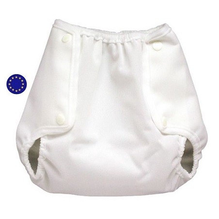 Culotte de protection Vento blanc à pression pour couches lavables, Popolini