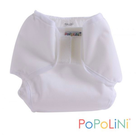 culotte de protection blanche velcro pour couche lavable Popowrap popolini