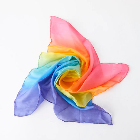 Mini Foulard arc en ciel Rainbow en soie