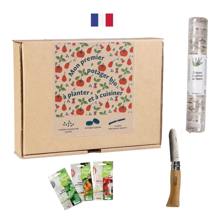 Petit potager bio à planter et cuisiner, kit de jardinage pour enfants de ecodis