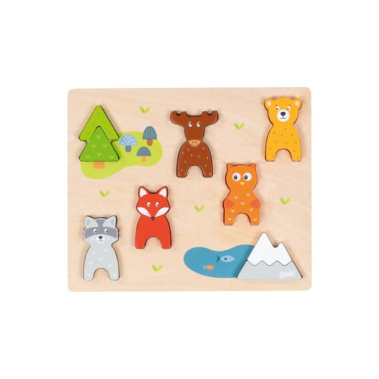 Puzzle, animaux de  la forêt Goki