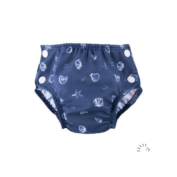 Couche piscine coquillages-sea shells, maillot  popolini